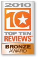 Genie Backup Manager Home awarded by Top Ten Reviews